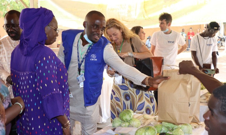 Visiting booths at the Green Job Fair. Photo credit: IOM Senegal.