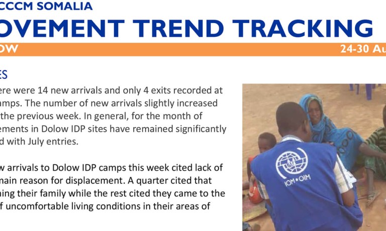 Somalia - Dolow Movement Trend Tracking Report (24-30 August 2018)