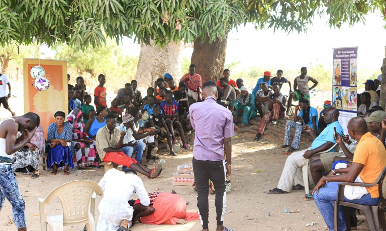 Psychodrama was used as a tool to shed light on the mental health challenges faced by returnees. Photo: IOM 2020 